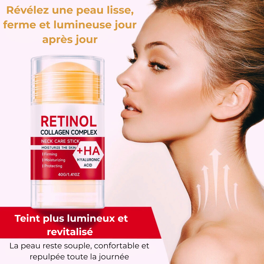 Barre de Traitement au Rétinol & Collagène – Soin Raffermissant Cou & Décolleté