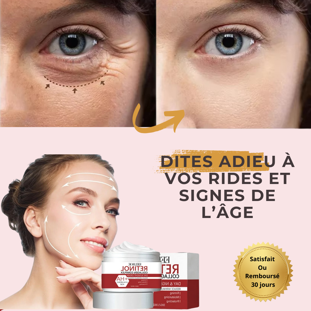 Crème Anti-Rides Rétinol & Collagène | Soin Anti-Âge Fermeté